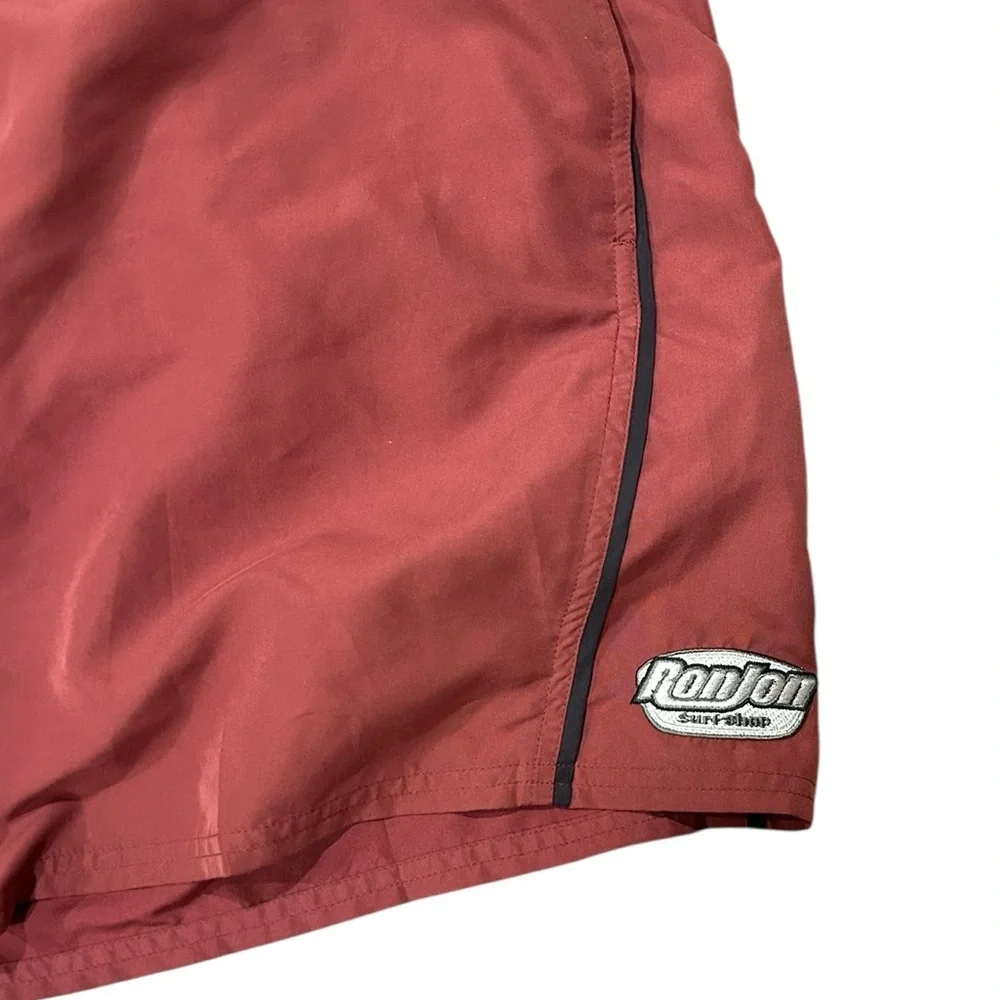 Vintage Ron Jon Men’s‎ Swim Shorts | Size XL Burgundy Surf Trunks 100% Polyester